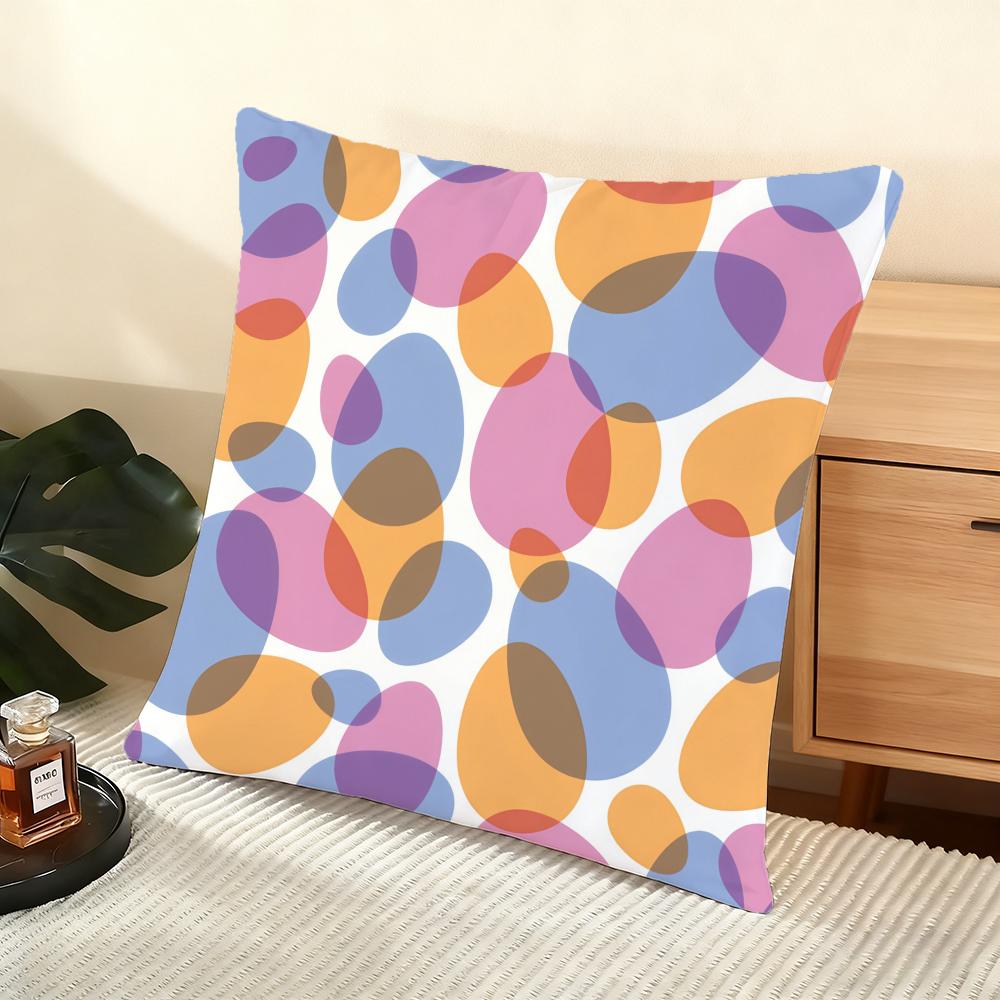 Happy Easter Cushion Cover Soft Short Plush Pillow Cover Smooth Cozy Texture Aesthetic Cushion Case Home Decor