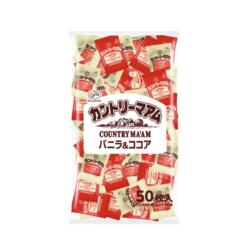 Japan FUJIYA COUNTRY MAM Vanilla & Cocoa 1 bag (50 pieces)