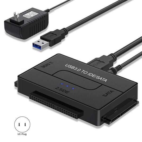 

1 Set Black ABS Material USB 3.0 to SATA/IDE Converter, US Standard DC12V Other