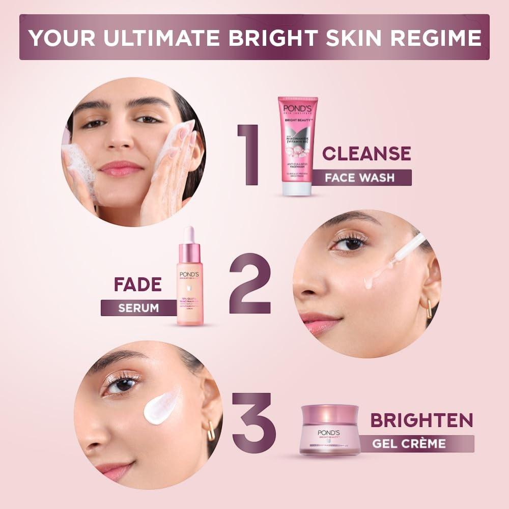 POND'S Bright Beauty Gel Crème With Niacinamide Glutaboost Complex For Dark Spots & Radiant Skin 50g Lightweight Moisturizer