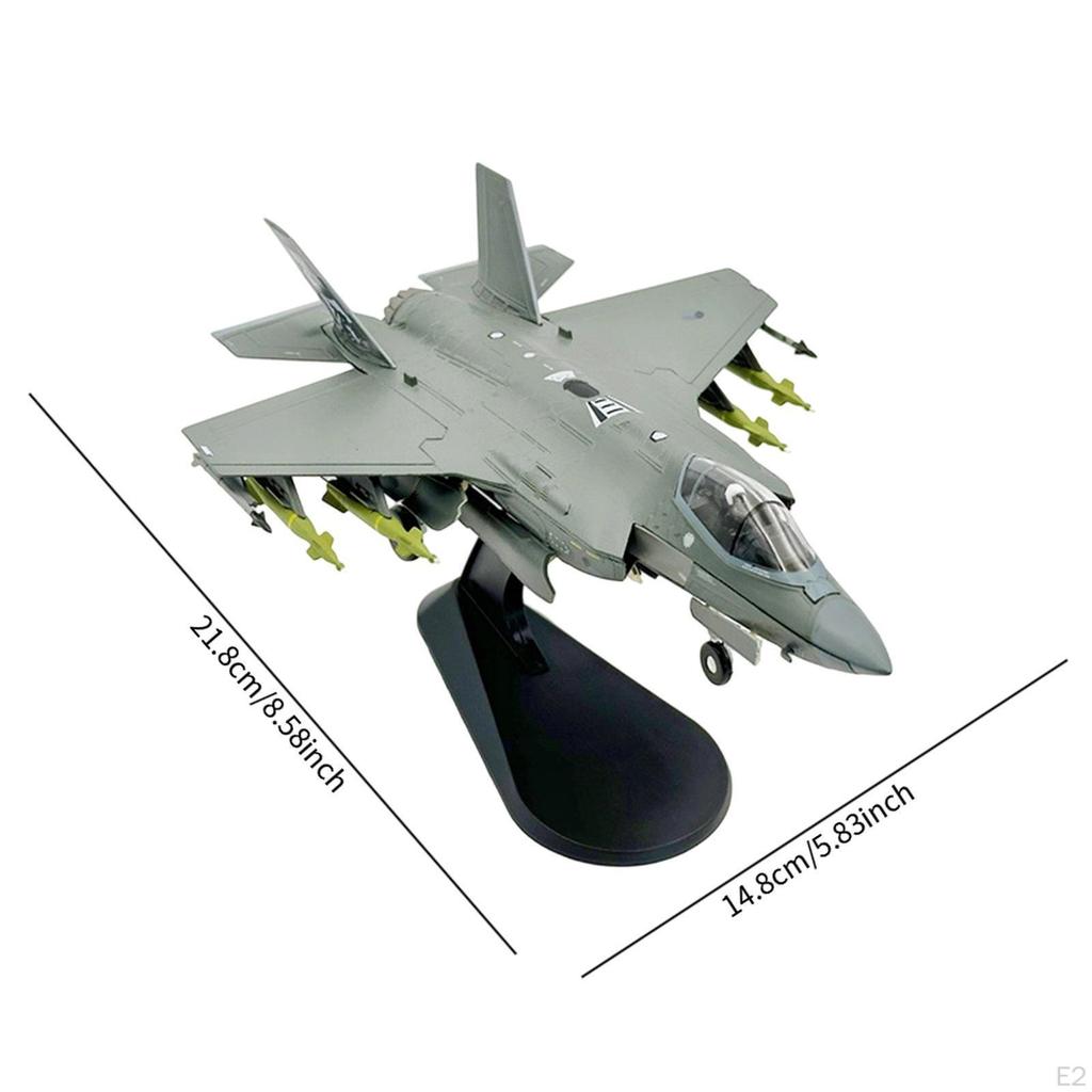 1:72 Scale F-35A Aircraft Model Fighter Display Stand Airplane Simulation Plane for Adults