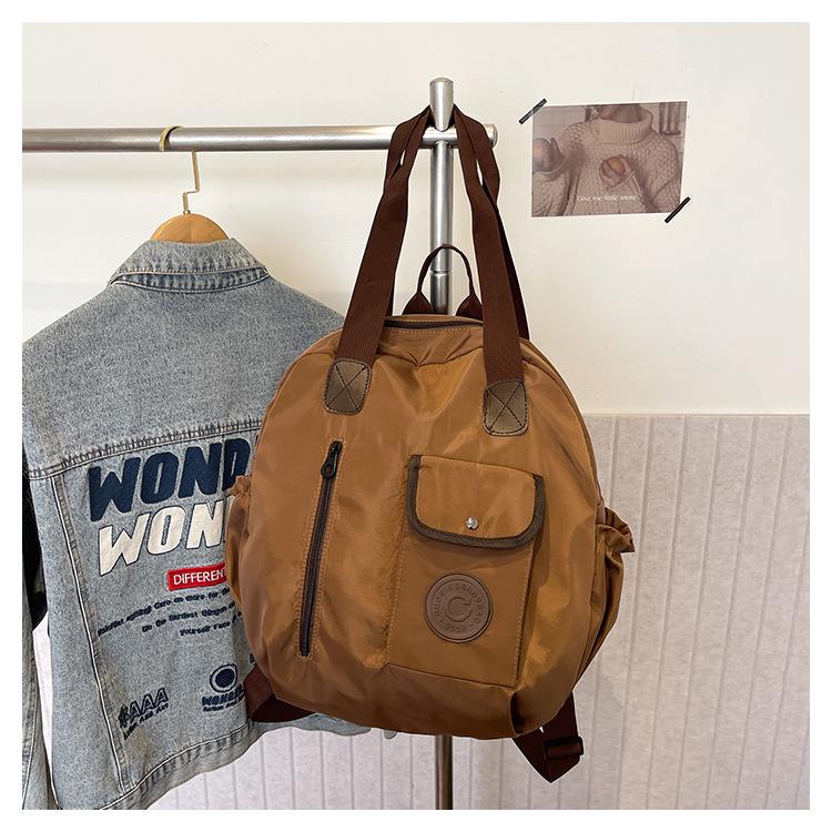 

Женский дорожный рюкзак Осень 2024: Универсальный, Вместительный, Легкий, Многофункциональный. кофейный