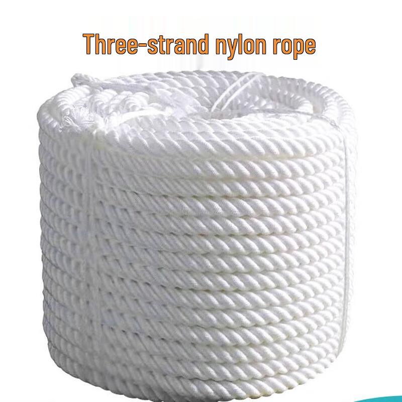 White Three-Strand Nylon Polypropylene Utility Rope 10mm x 100m