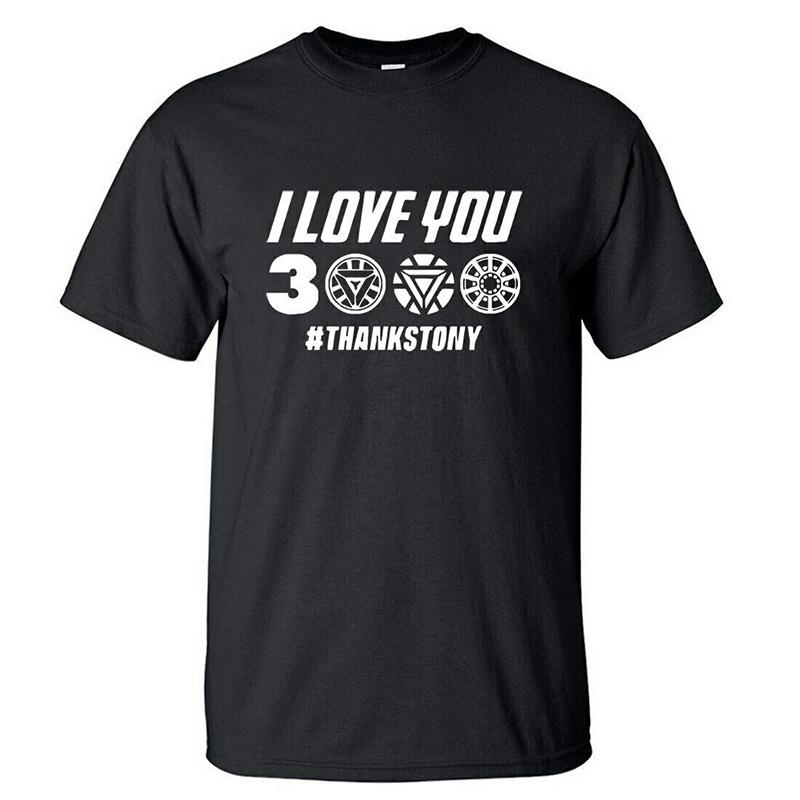 Klassisches Avengers Endgame Iron Man Tony Stark T-Shirt „Ich liebe dich 3000“-Design