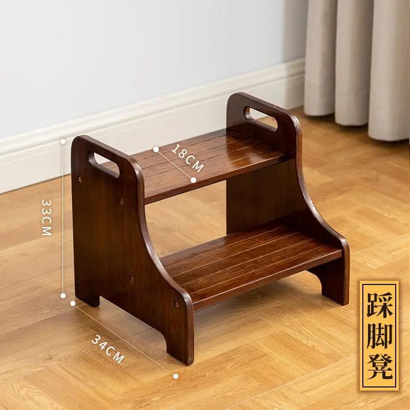 

Шаг два, ступенька, табурет на подставке для ног, лестница из цельного дерева, ступеньки для мытья ног, ступеньки, ножки на табурете, лестница, поднимающаяся на стиральную машину, на кухню