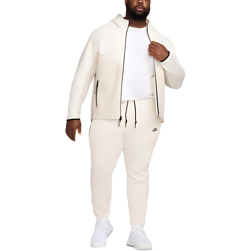 Nike Abbigliamento Sportivo Tech Fleece Comodo Morbido Pile Lavorato a Maglia Pantaloni Jogger Uomo pantaloni Sail FB8002-104