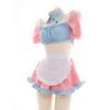 Cute Candy Girl Lolita Pink Blue Maid Dress Anime Princess Cosplay Underwear Set Pajamas Women Sexy Sweet Nightdress Drop Ship
