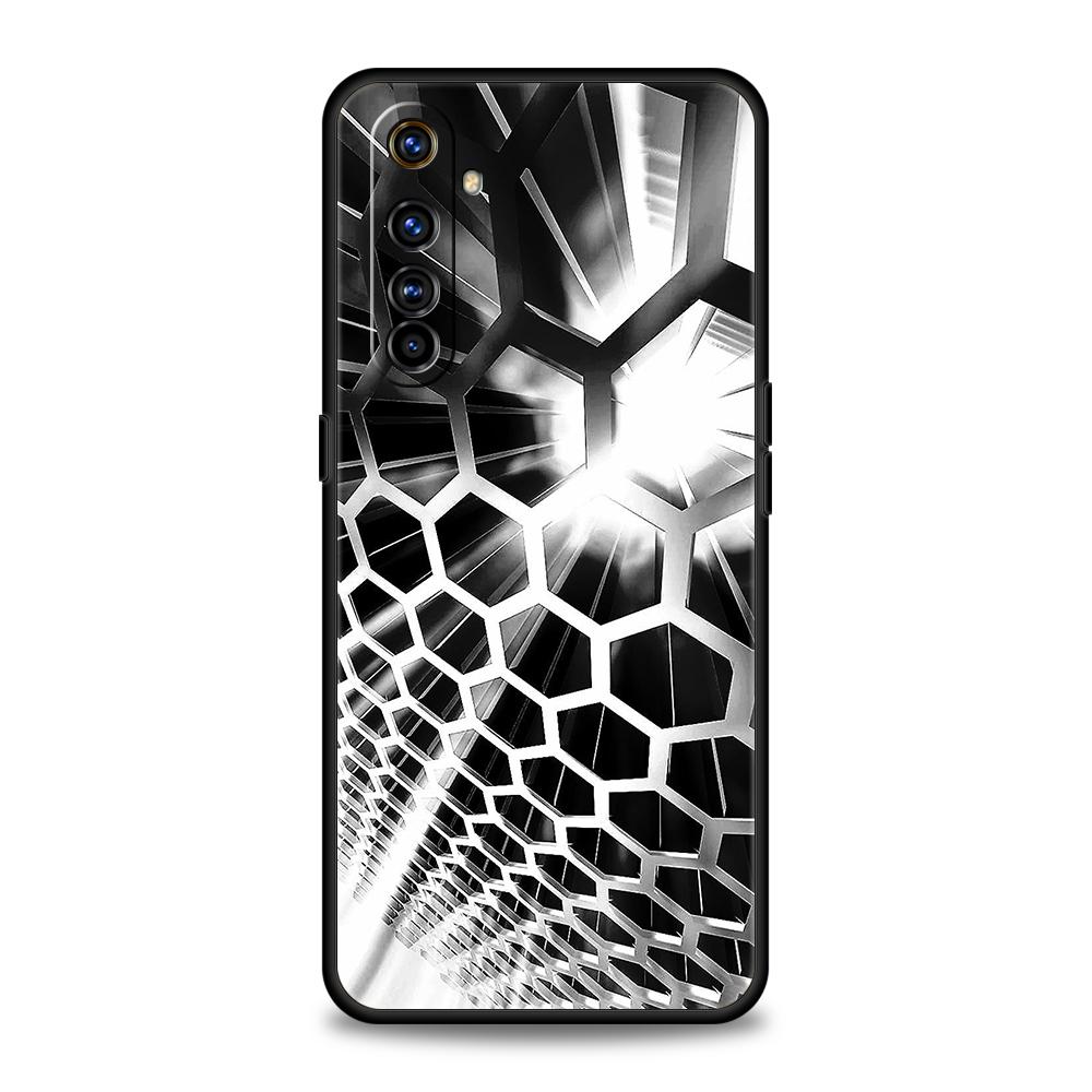 

Fashion White Honeycomb Building Block Phone Case For Oppo A3S A15 A17 A31 A95 Find X5 X6 A54 Reno 6 7 8 Pro 5G Soft TPU Cover oppo a15