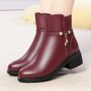 AIYUQI Women Winter Shoes Boots 2020 New Genuine Leather Ladies Short Boots Fashion Wool Lining Large Size Ankle Boots Women