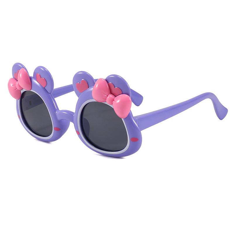 

Cute Butterfly Cartoon Bow Shape Kids Sunglasses Outdoor Summer Uv Protection фиолетовый