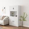 High Sideboard - Maison Exclusive - White - Engineered Wood - Wall Mounting, Large Storage