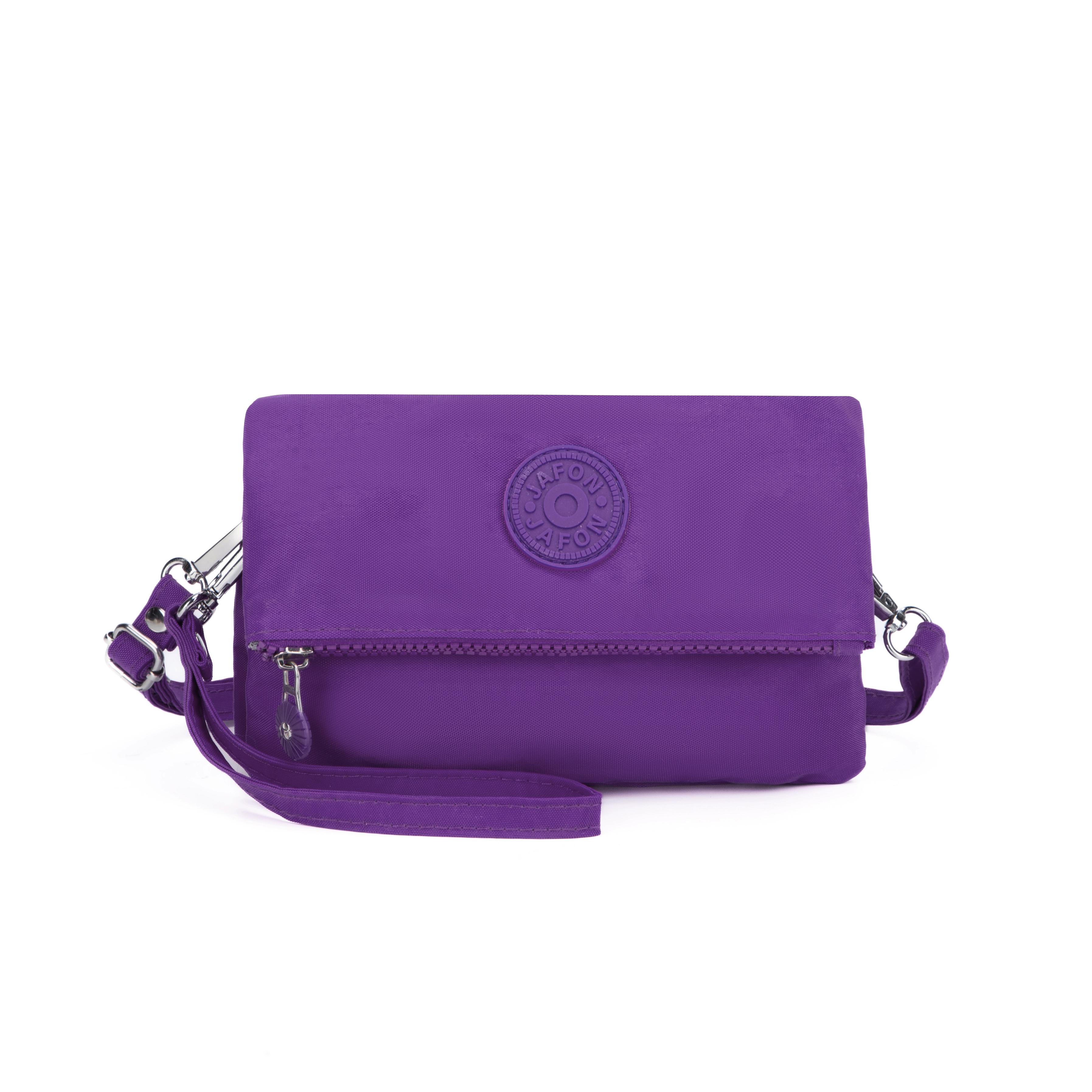 

Легкая нейлоновая сумка кроссбоди для ребенка с регулируемым ремешком, многокарманная, на молнии, компактная повседневная наплечная сумка фиолетовый