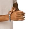 Emporio Armani solid color logo design stainless steel bracelet men's silver Silver F basic packaging-brand original box
