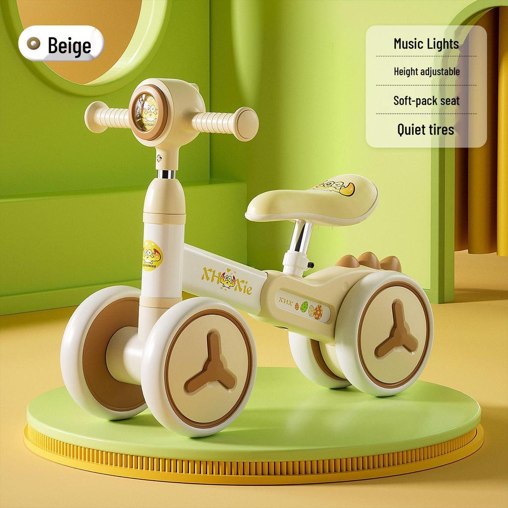 Verstelbare Loopfiets voor Leeftijden 1-4, Zonder Pedalen, Zacht Zadel, Baby Glijder
