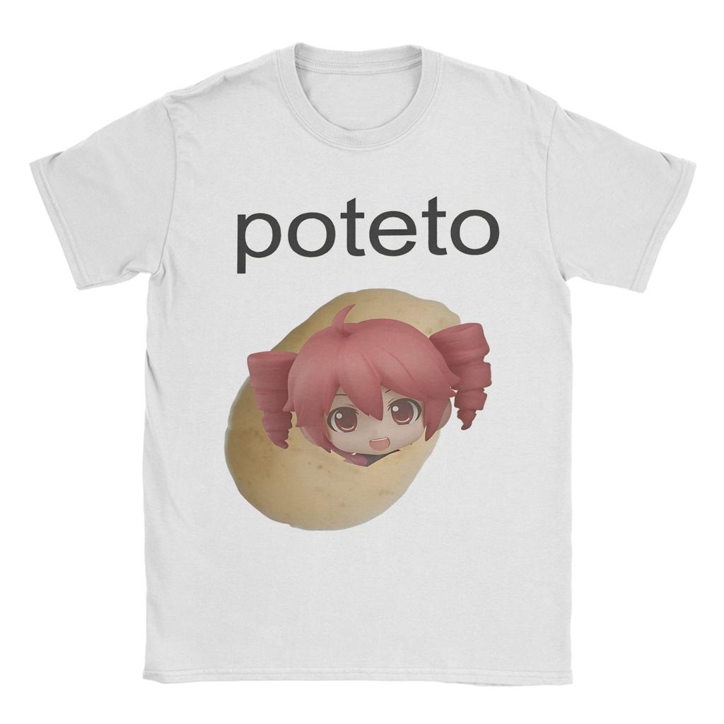Unisex Unisex Tshirt Kasane Teto Funny Pure Cotton Tees Short Sleeve Anime Kawaii T Shirts Crew Neck Clothes Classic