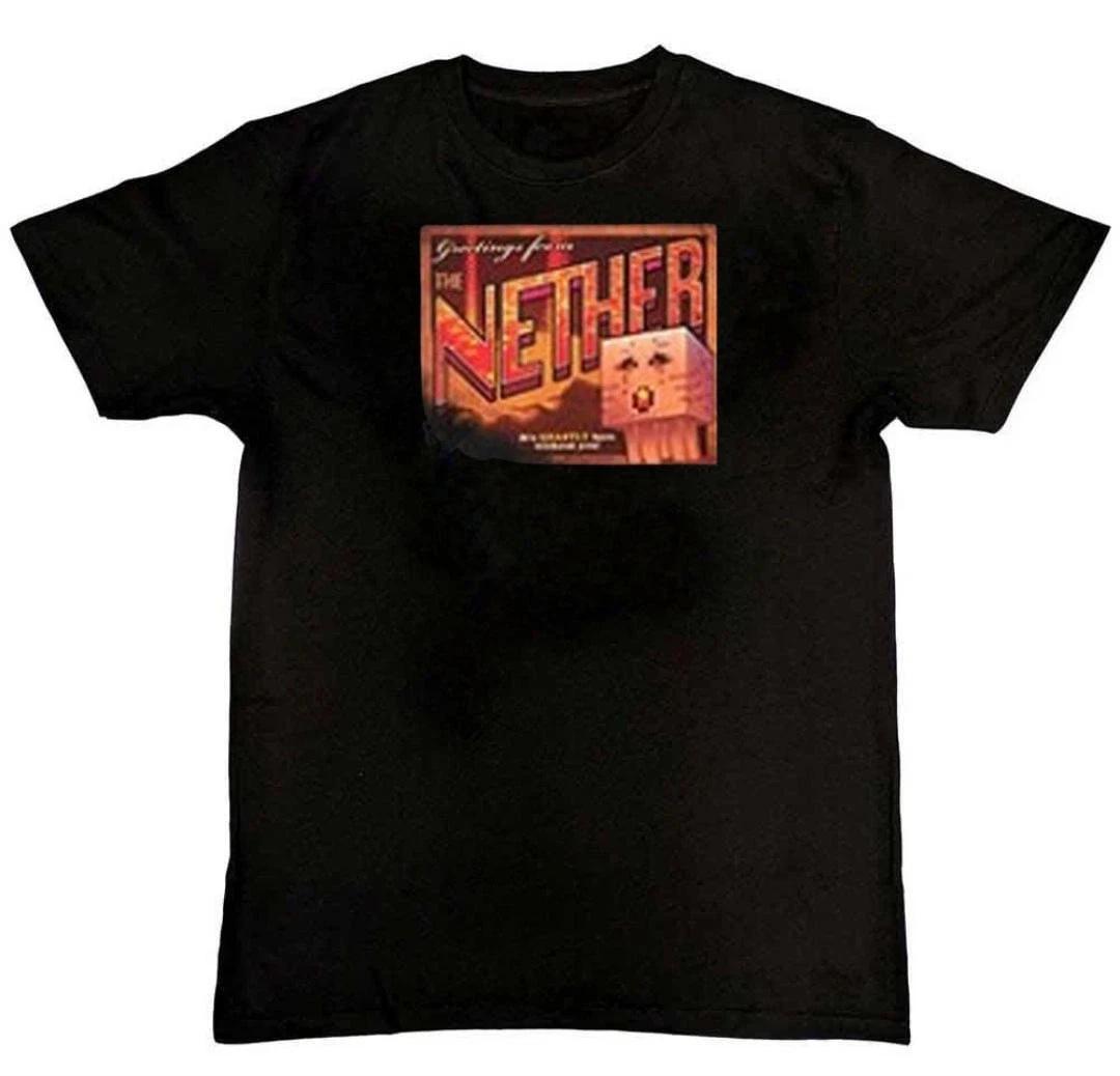 Men s and Women s T-shirts Minecraft Nether Postcard Graphic Print Unisex Mens T-Shirt S M L XL 2 3 4 XL L