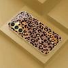 Golden Leopard Print Electroplated Glass Phone Case Suitable for Samsung Galaxy S26 S25 S24 S22 S21 S20 FE/Ultra/Plus5Ganti Drop