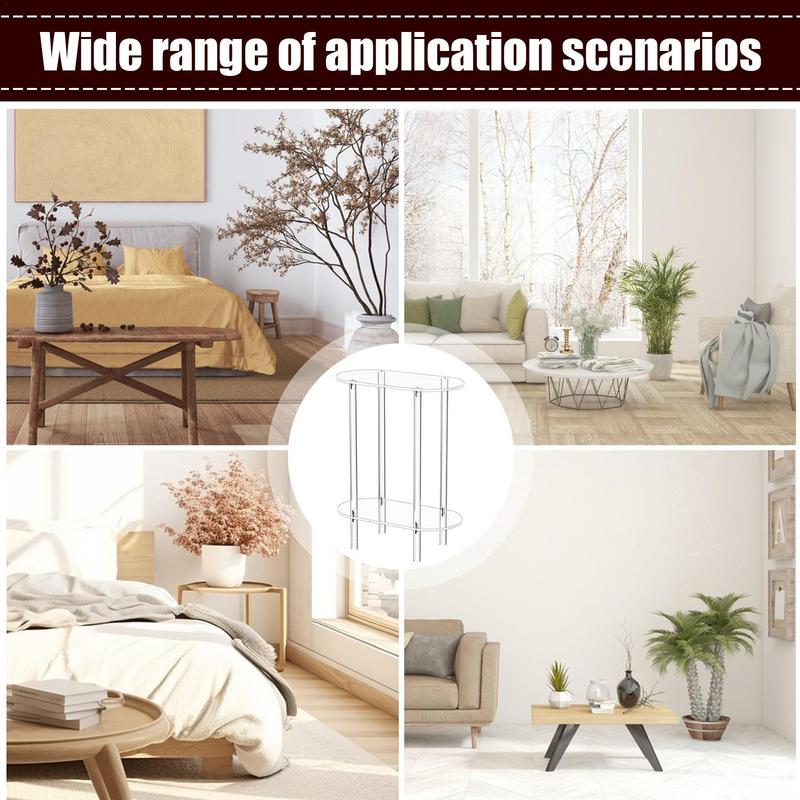 Clear Acrylic Oval End Table 2-tier Bedside Nightstand for Living Room Bedroom Home Decor Suitable for Living Room Bedroom