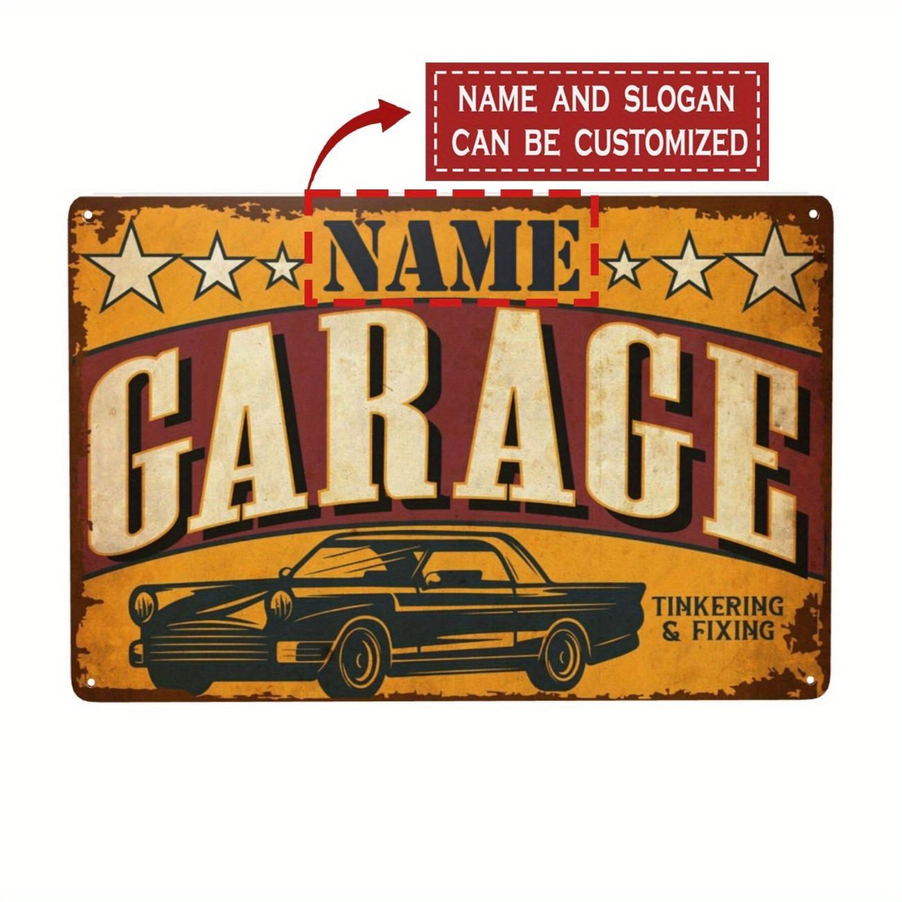 Personalized Custom Metal Sign Retro Garage Man Cave Office Wall Decor белый