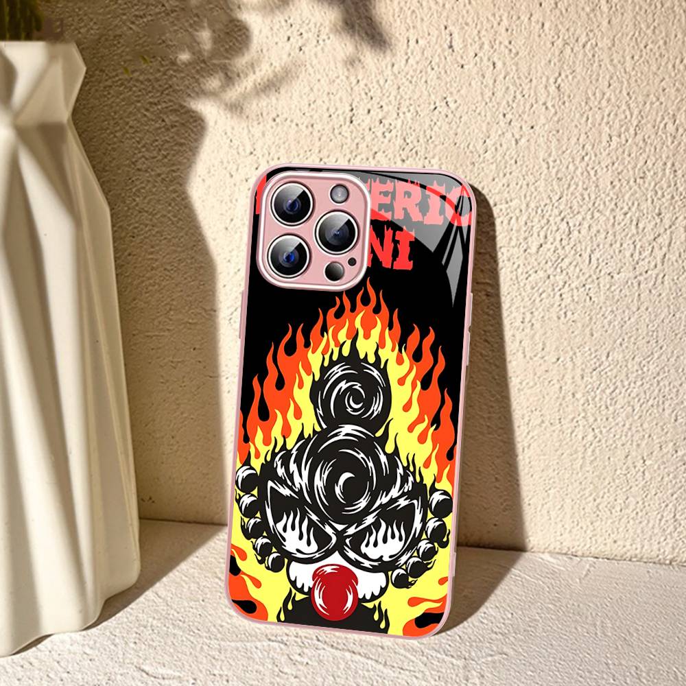 Fashion H-Hysteric Mini For IPhone 14 13 12 Mini 11 Pro XS Max X XR 14 Plus Tempered Glass Cover