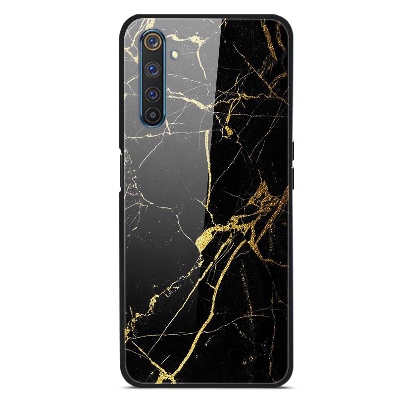Para OPPO Realme 6 pro Fundas Vidrio Templado Cubierta Trasera del Teléfono para Realme 6pro Fundas con Parachoques de Silicona coque en Realme6 6S 6 s 6i