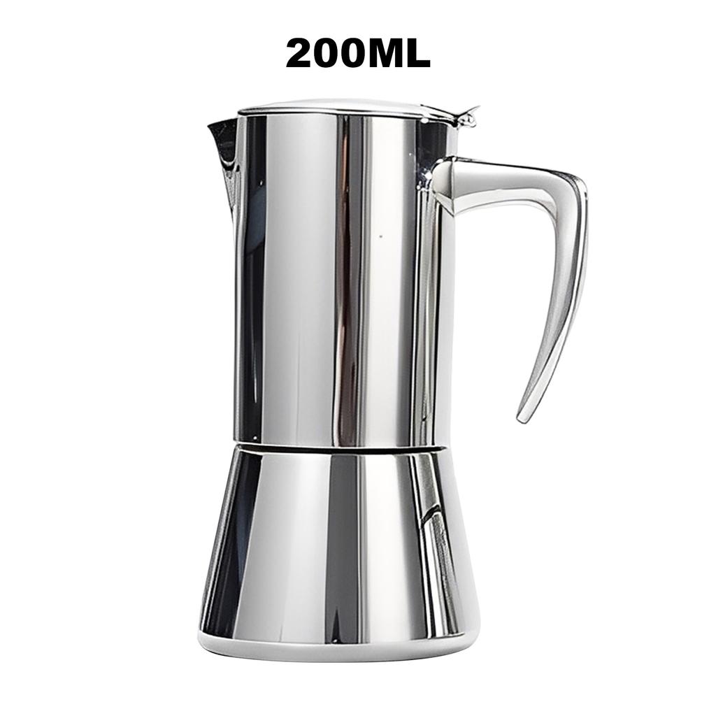 300ml/200ml Mocha Pot with Coffee Percolator Design Espresso Maker Coffee Machine Suitable for Gas Induction Stovetop Greca