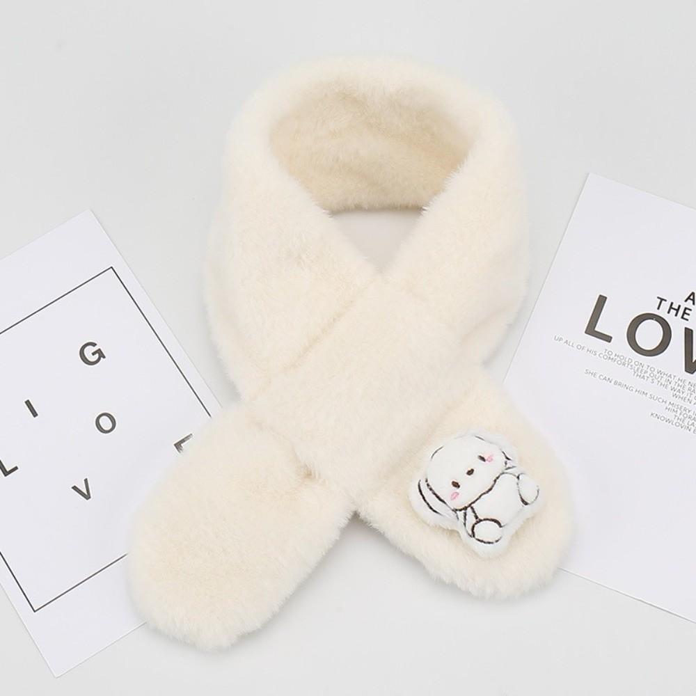 Cartoon Cross Neck Scarf Plush Shawl Scarves Cute Children Winter Scarf