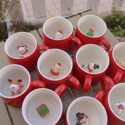 Set Tazza da Caffè in Ceramica Cartone Animato Animale Carino di Natale