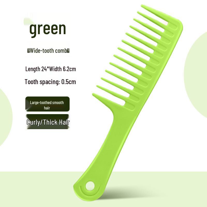 Large Wide-Tooth Curling Comb for Women: Ideal for Post-Perm, Massage, Long Hair & Fluffy Crown at Home.