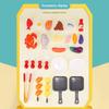 Kids Simulated Barbecue BBQ Grill Playset with Spray Light and Sound Pretend Play Kitchen Cooking Toy BBQ Educational Toys