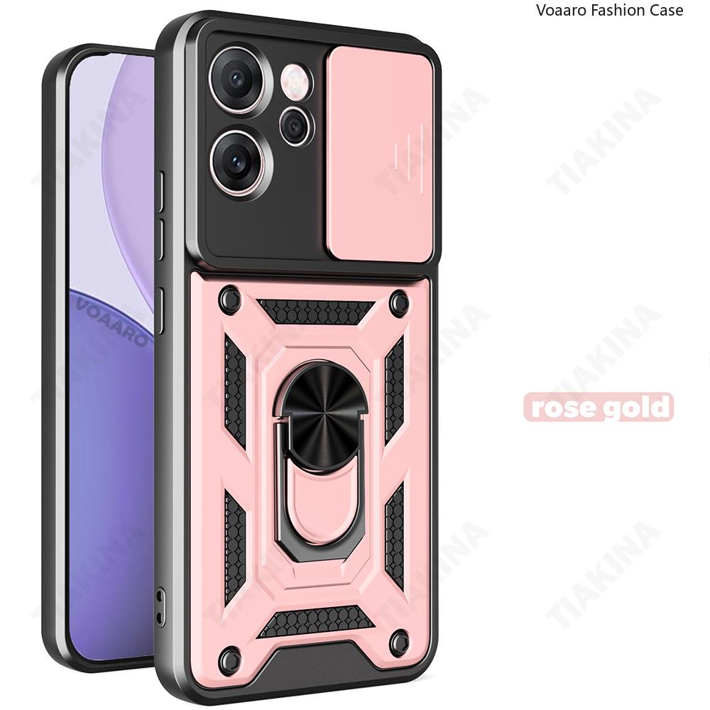 Slide Lens Armor Funda for Xiaomi POCO M7 4G Case for POCO M7 Plus 5G Case Magnetic Ring Stand Holder Cover Shockproof Capa