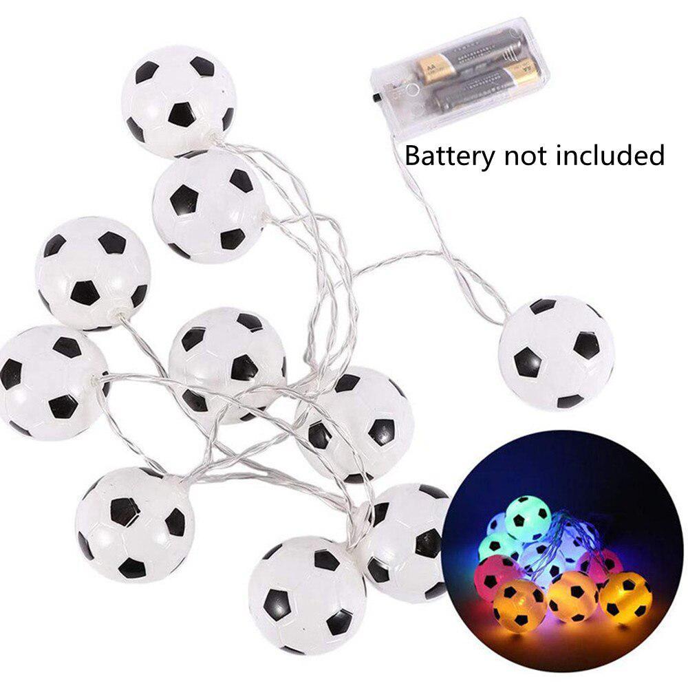 10/20 LEDs Dekoration Fußball Lichterkette Batterie USB LED Fußball String Girlande Dekoration Schlafzimmer Home Thema Party Weihnachten YSXX