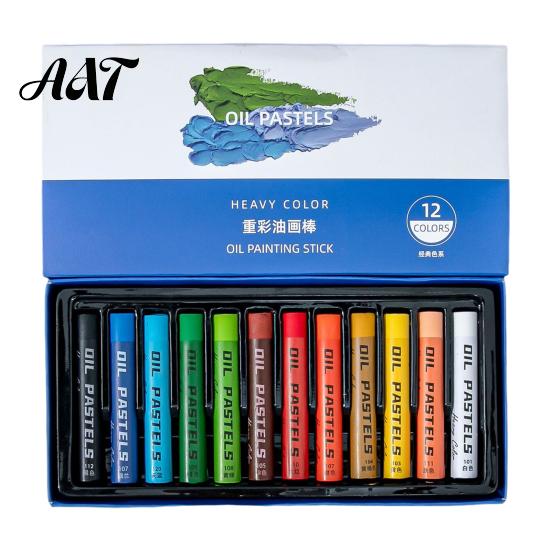 Water Soluble Oil Pastels Water-soluble Pastel Set, Water-Soluble Painting Stick, High Wet And Dry Coverage Multi Color Crayons, for Kids Art Supplies 12
