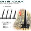 4pcs 8 Inch Furniture Legs, Oblique Conical Metal Legs Matte Black Mid-century
