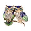 Owl Brooch Elegant Designs Alloy Materials Rhinestones Badge Accessory For Fashion Enthusiasts And Special Event