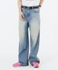 Modenaleudeo Parachute Wide Denim Pants (Light Blue)