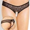 ROSITA Open Thong - Black - Softline - Thongs and Panties