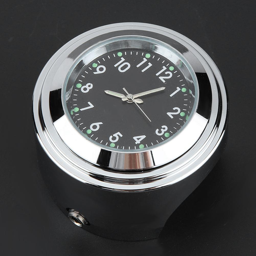 7 8  1  Motorcycle Handlebar Mount Watch Precise Time Keeping Dial Clock (Black)