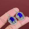 Boucles d'oreilles Lapis Lazuli Bijoux en pierres précieuses naturelles Boucles d'oreilles faites à la main Boucles d'oreilles en argent sterling 925 Boucles d'oreilles vintage Cadeaux de mariage Bijoux neufs