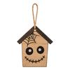 Halloween Wooden Hanging Decoration One-Sided Small House Ornament for Holiday Festive Decor