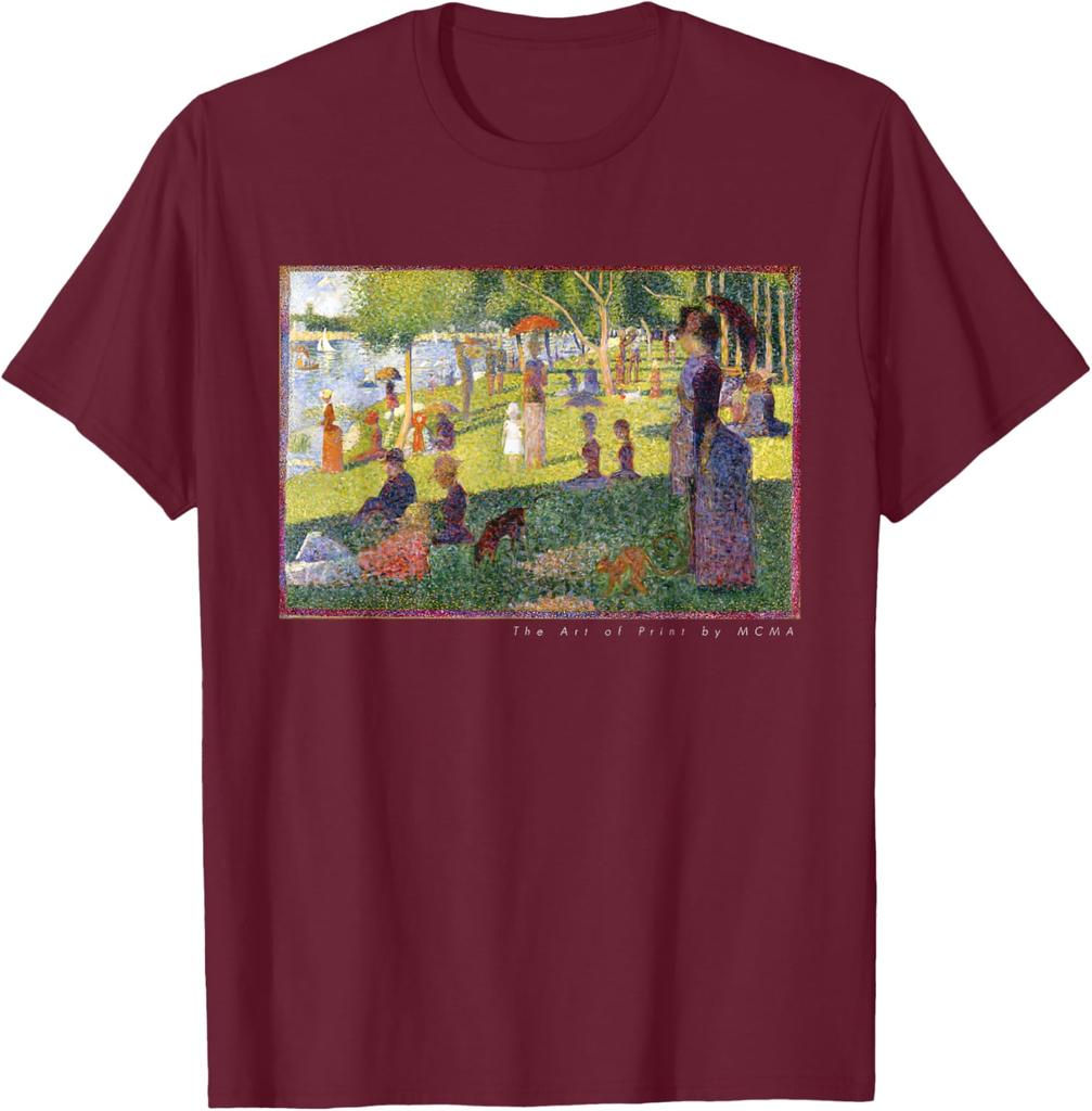 A Sunday Afternoon on the Island of La Grande Jatte Seurat Graphic Tee Casual Cotton Short Sleeve TShirt