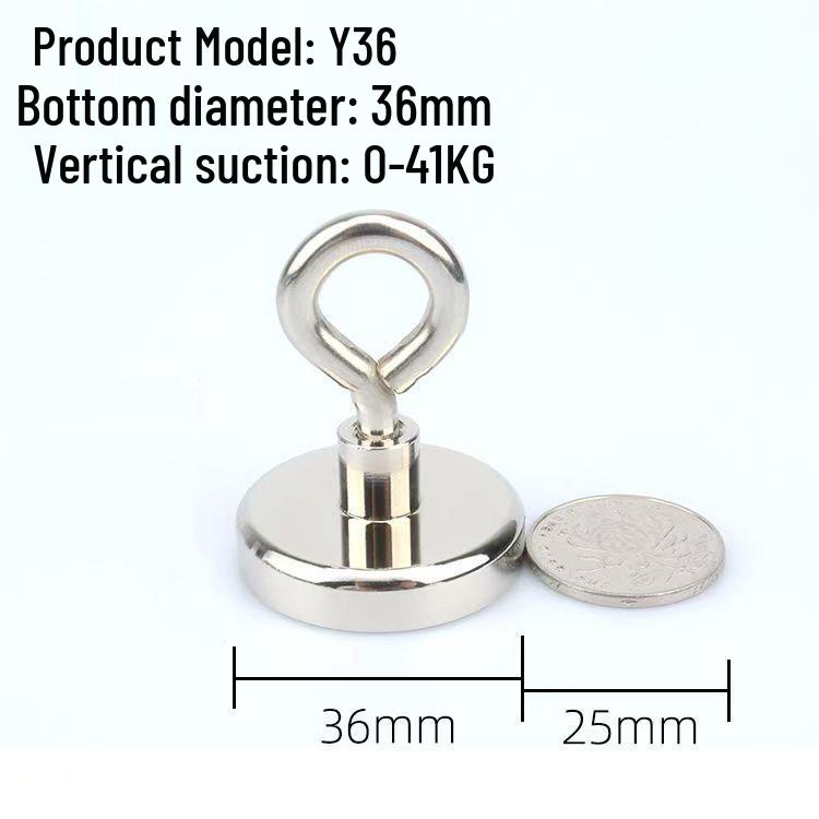Neodymium Iron Boron Strong Round Magnet Hook - No-Drilling Magnetic Suction Cup