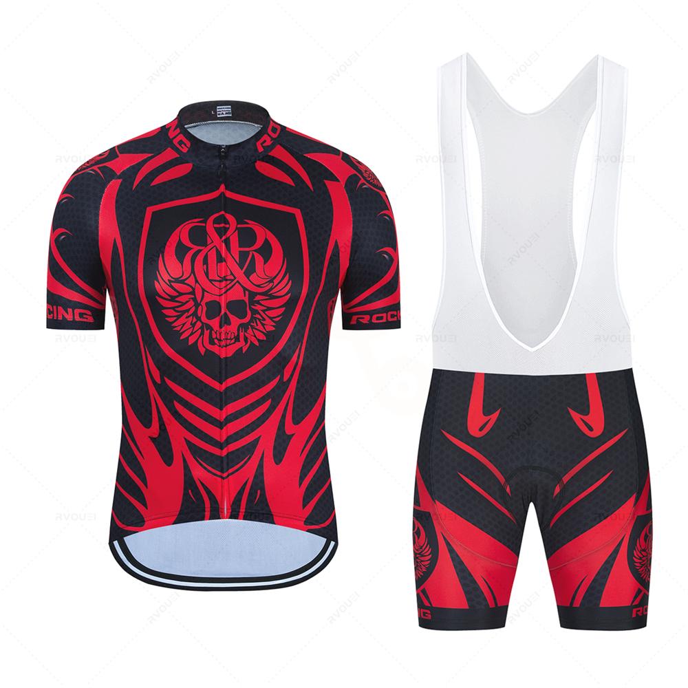 2026 Radtrikot 19D Set MTB Fahrradbekleidung Schnelltrocknend Fahrradkleidung Ropa Ciclismo Herren Kurz Trikot Trägerhose Anzug