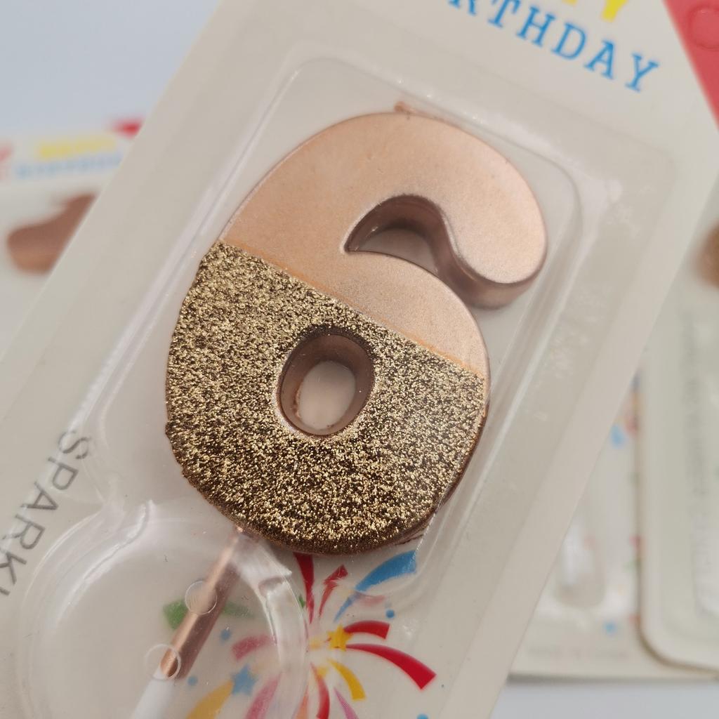 Atmospheric Digital Candle Creativity 0-9 Number Birthday Candle Cake Decoration Golden Glitter Candle