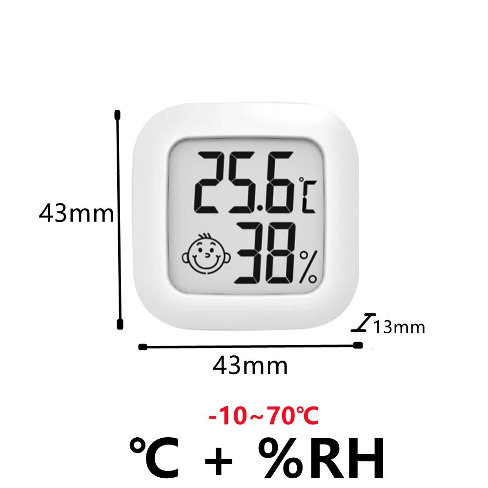 Mini LCD Digital Termometer Hygrometer Temperatur Inomhus Bekväm Temperatursensor Fuktighetsmätare Mätinstrument Kabel