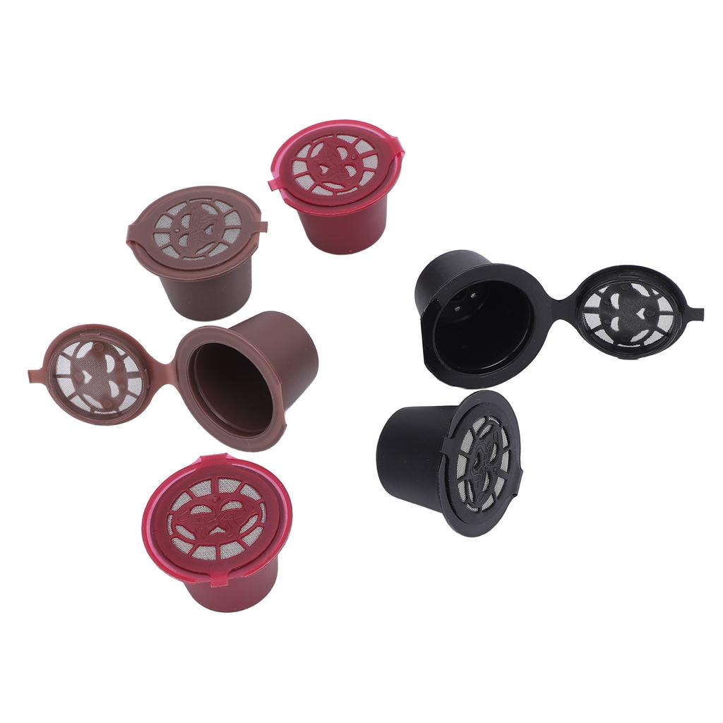 6pcs Reusable Capsules Cups Household Coffee Capsules Filter Refillable Capsules Pods for Coffee Mak