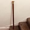 Brass Handle Compass Walking Stick, 91.44 Cm Gift for Gentleman's