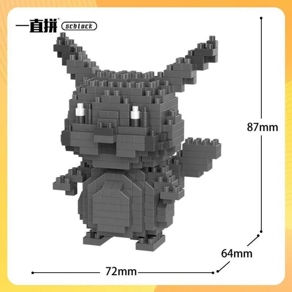 Pokemon Building Blocks Small Cartoon Mini Block Pikachu Charizard Eevee Mewtwo Anime Assemble Action Model Dolls Boys Toys
