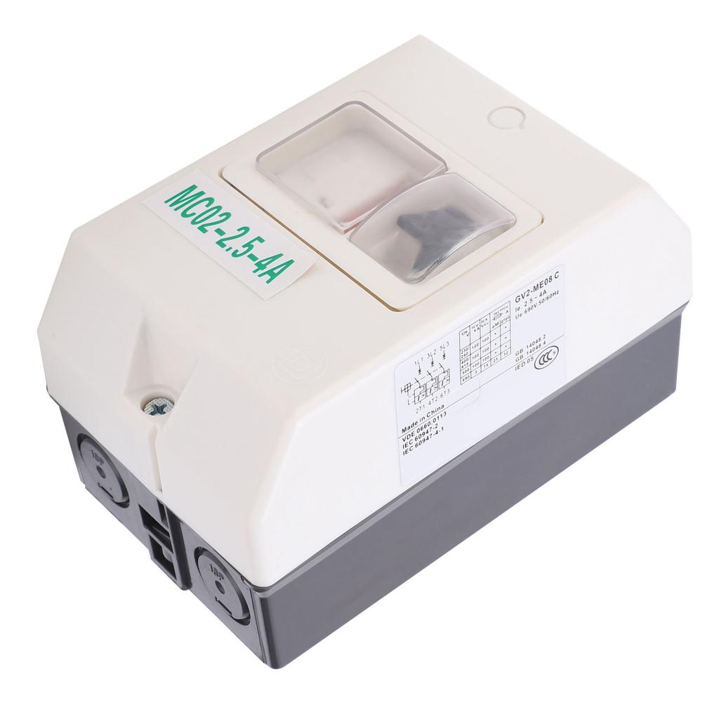Motor Protection Switch Electric Waterproof Circuit Breaker Protector MC02‑2.5‑4A 220V 380V