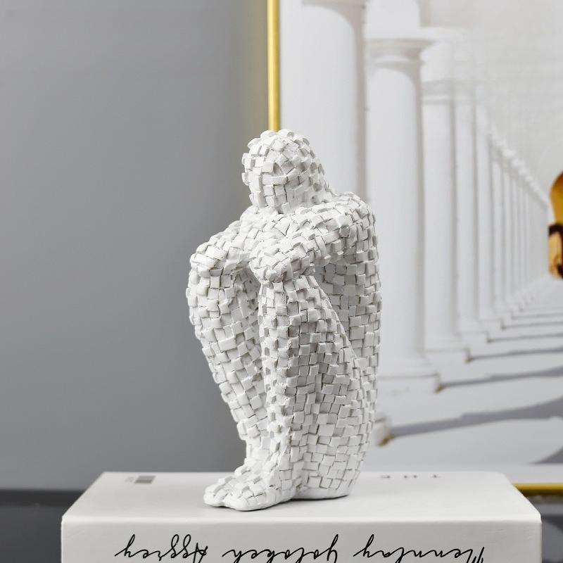 Simple modern bookend ornament mosaic character porch living room wine cabinet TV cabinet office light luxury decoration